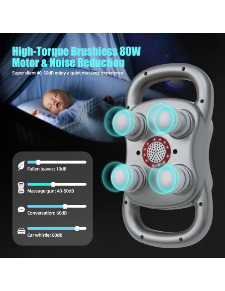 Pistola de Masaje DEITY HY-ST-2024, 4 Cabezas, 20 Velocidades Pistola de Masaje DEITY HY-ST-2024, 4 Cabezas, 20 Velocidades