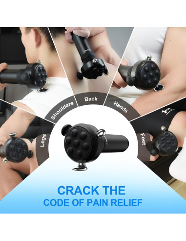 Pistola de Masaje Pro Max RapidGun 6500RPM Tejido Profundo