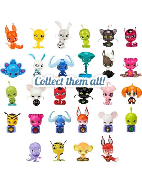 Figuras Kwami Miraculous Ladybug BANDAI - 4 Piezas Mágicas