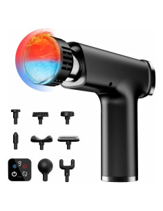 Pistola de Masaje JOYSUWERUN con Calor y Frío, 9 Cabezas
