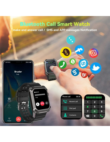 Reloj Inteligente Militar Rogbid Tank S2 1.83" GPS 5ATM