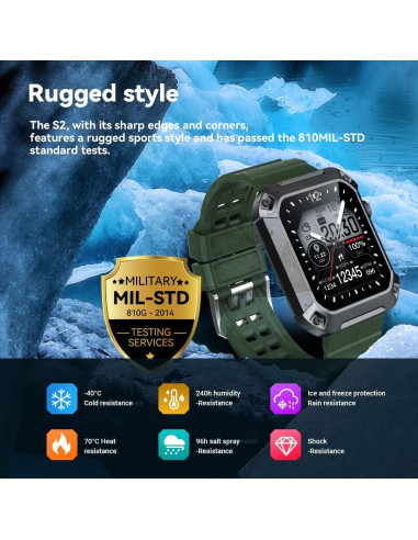 Reloj Inteligente Militar Rogbid Tank S2 1.83" GPS 5ATM