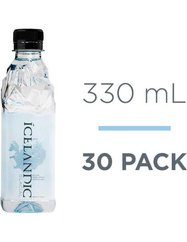 Agua Alcalina Natural Islandés Glacial 330 mL - Paquete de 30
