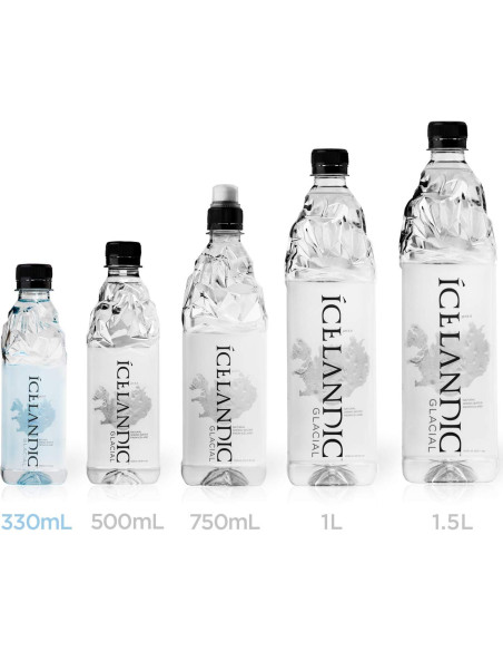 Agua Alcalina Natural Islandés Glacial 330 mL - Paquete de 30