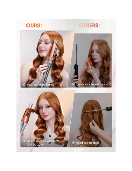 Plancha de Rizar Automática SHEGLAM 1 Pulgada 3 Temperaturas