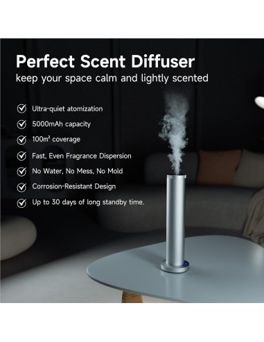 Difusor de Aceite Esencial LuxHydvat Inalámbrico 120ml