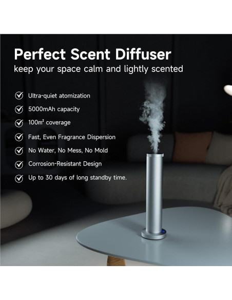 Difusor de Aceite Esencial LuxHydvat Inalámbrico 120ml