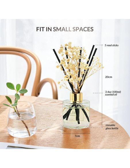 Difusor de caña UPLIR con aceite esencial Jazmín y Té Blanco 100ml Difusor de caña UPLIR con aceite esencial Jazmín y Té Blanco 100ml