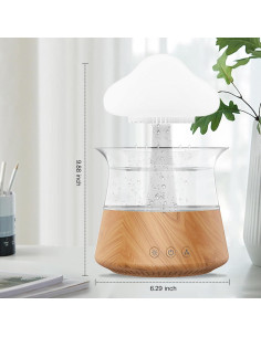 Humidificador de Nube de Lluvia Rican 300ml con Luz LED 2