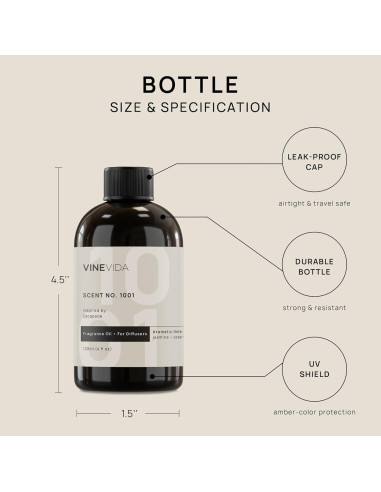 Aceite Difusor de Fragancia VINEVIDA 118ml Aroma No.1001