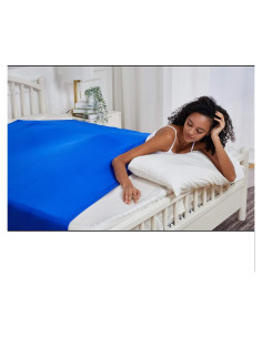 Sábana de Compresión Nappo Azul Real Tamaño Queen 160x152 cm