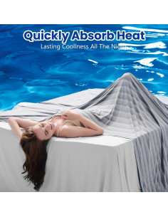 Manta Refrigerante GOHERO 90x90 cm Fibra Arc-Chill Gris 2