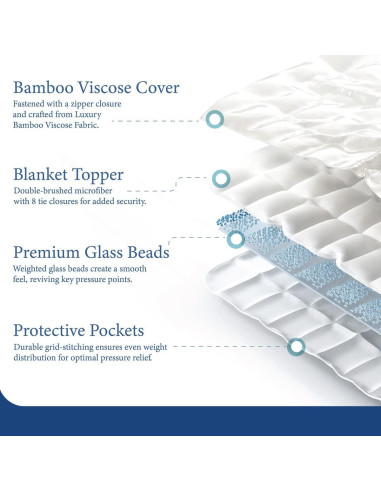 Cobija con peso Cosy House Collection 122x183 cm 6.8 kg Gris