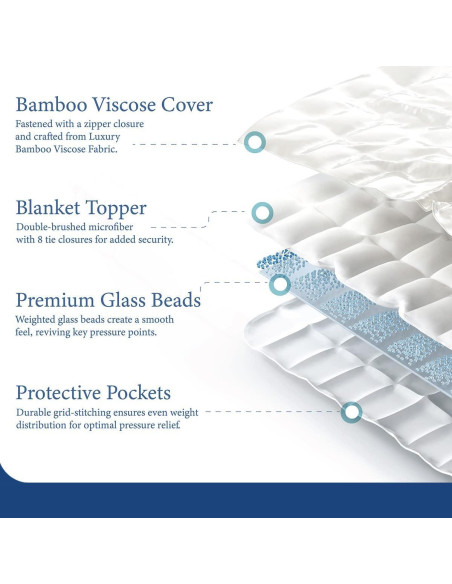 Cobija con peso Cosy House Collection 122x183 cm 6.8 kg Gris