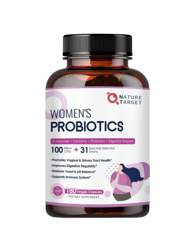 Probioticos para Mujeres Nature Target 180 Caps 100 Mil CFUs