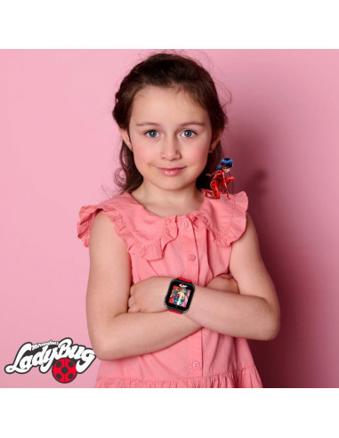 Reloj Inteligente Interactivo Niños Miraculous - Táctil, 10 Caras, Juegos, Cámara, Alarma