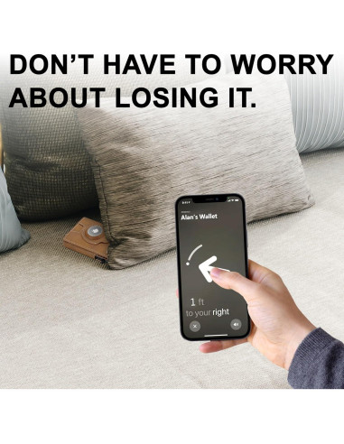 Billetera Inteligente Airtag de Cuero Marrón para Hombres