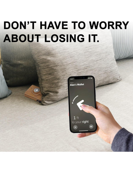 Billetera Inteligente Airtag de Cuero Marrón para Hombres
