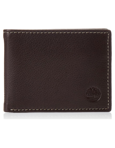 Billetera de Cuero Bifold RFID para Hombre Timberland Marrón