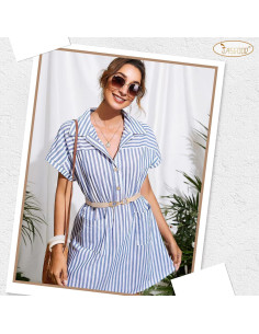 Cinturón Elástico Retro JASGOOD para Mujeres con Hebilla Dorada 2