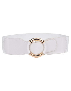 Cinturón Elástico para Mujeres Beltox Blanco 6 cm Ancho