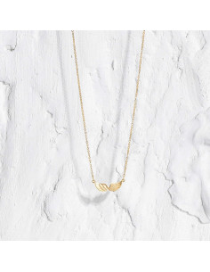 Collar Colgante Alas de Ángel MEVECCO Oro 18K Ajustable 41.91-46.99 cm 2