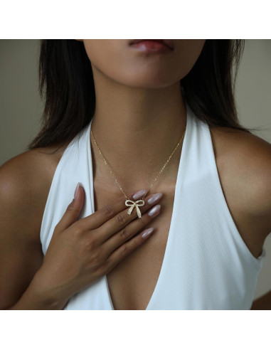 Collar Dainty Baño en Oro 18k para Mujeres Lazo 40cm