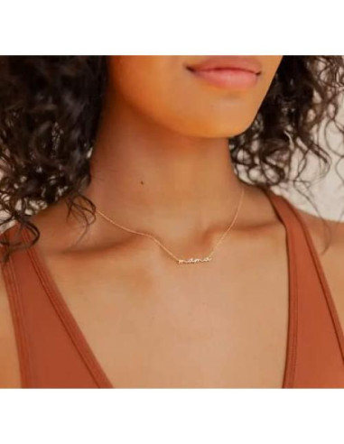 Collar Minimalista Oro 14K para Mamá - Regalo Día de la Madre