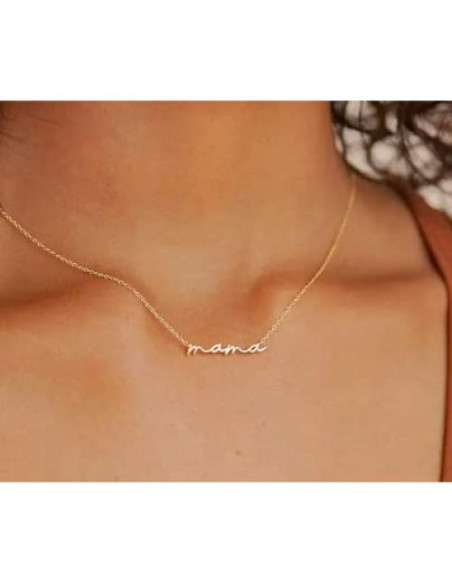 Collar Minimalista Oro 14K para Mamá - Regalo Día de la Madre