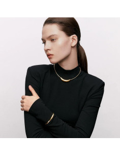 Collar Choker Dorado Chunky TONLUYAX 40 cm Joyería Minimalista 2