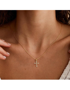 Collar Cruz de Oro VIROMY para Mujeres 41.91 cm Joyería Minimalista 2