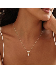 Collar de Perlas Doradas Hipoalergénico Hayopi 42 cm Ajustable 2