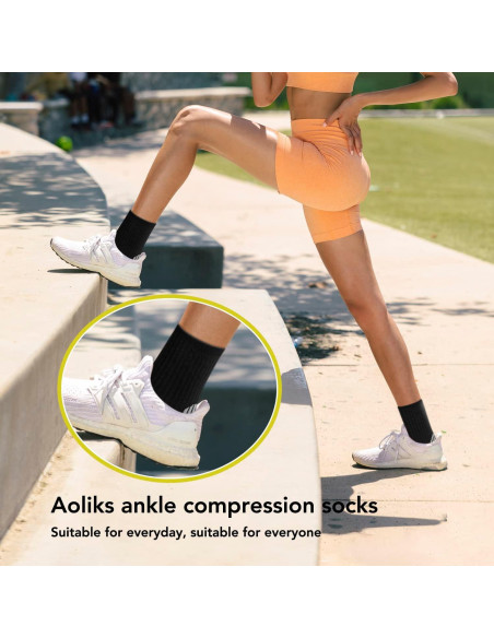 Calcetines de Compresión Aoliks para Tobillo - 5 Pares