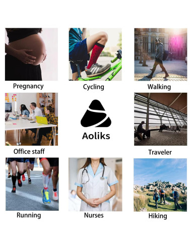 Calcetines de Compresión Aoliks para Tobillo - 5 Pares