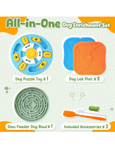 Conjunto de Juguetes para Perros KIPRITII - Estimulación Mental y Alimentación Lenta 2