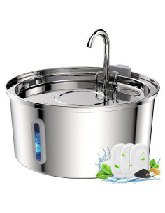 Fuente de Agua Automática para Gatos Tomxcute 3.2L Acero Inoxidable