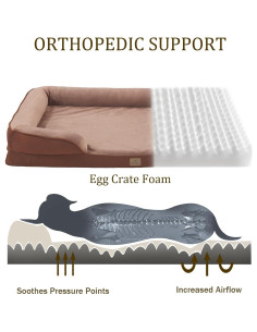 Cama Ortopédica para Perros Bedfolks 71x58cm Impermeable 2