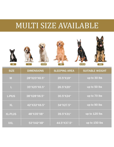 Cama Ortopédica para Perros Bedfolks 71x58cm Impermeable