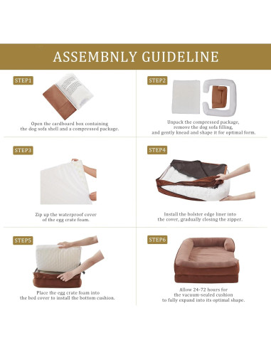 Cama Ortopédica para Perros Bedfolks 71x58cm Impermeable