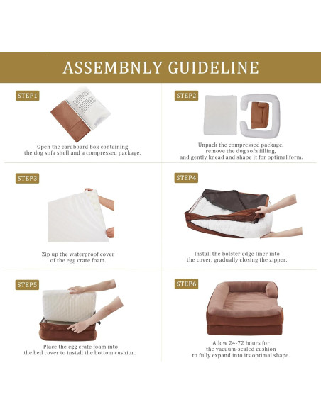 Cama Ortopédica para Perros Bedfolks 71x58cm Impermeable