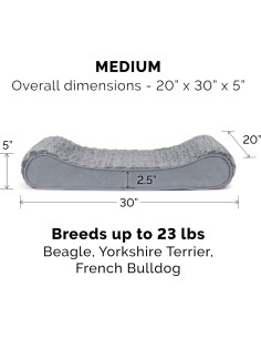 Cama ortopédica Furhaven para perros hasta 10.4 kg - Gris 2