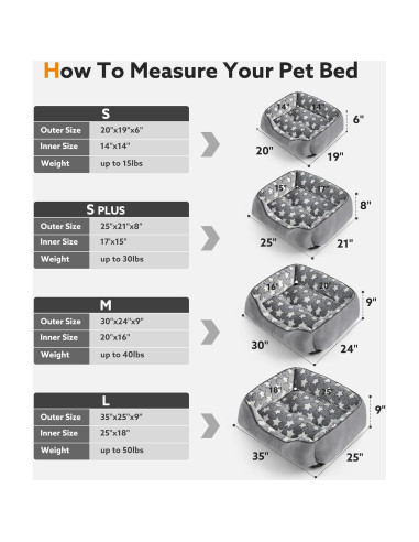 Cama para Perros SIWA MARY S Gris 50.8x48.3cm Lavable