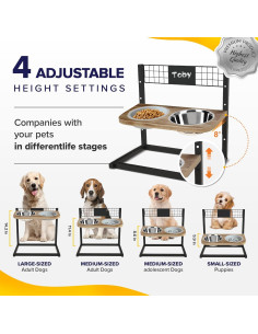 Cuencos Elevados para Perros Ciconira con Alimentador Lento 1.24L 2