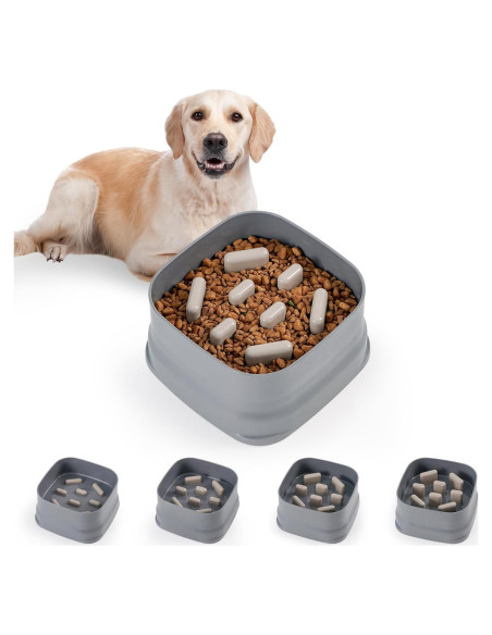 Plato de Comida Lenta Sunhoo para Perros Grandes y Medianos