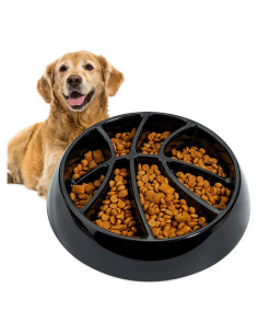 Cuenco de Alimentación Lenta Thumberly para Perros Pequeños y Medianos - Antideslizante, 2 Tazas