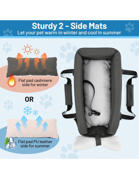 Asiento Elevador para Perros BUMUBI Gris 4.9kg Consola Central