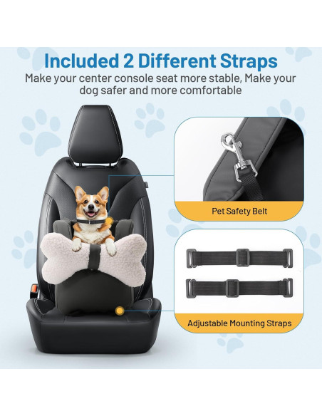 Asiento Elevador para Perros BUMUBI Gris 4.9kg Consola Central