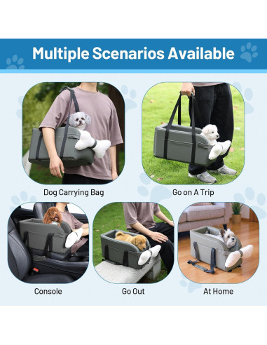 Asiento Elevador para Perros BUMUBI Gris 4.9kg Consola Central