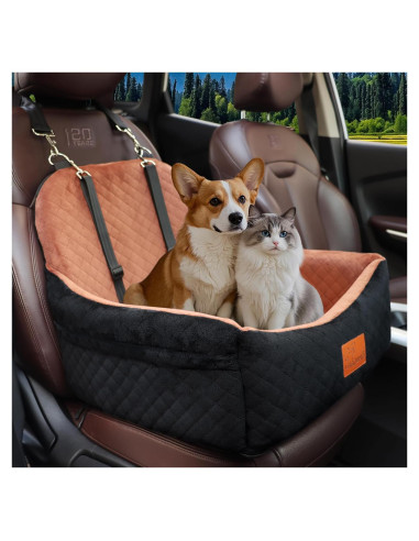 Asiento de perro para coche VERGODPRO 48cm, seguro y cómodo