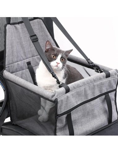 Asiento de coche para mascotas FXGJDeng Pequeño Negro 40x33x24 cm
